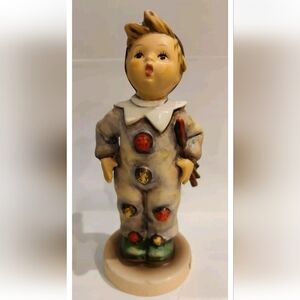 Goebel Clown Figurine with Red and Cream Accents